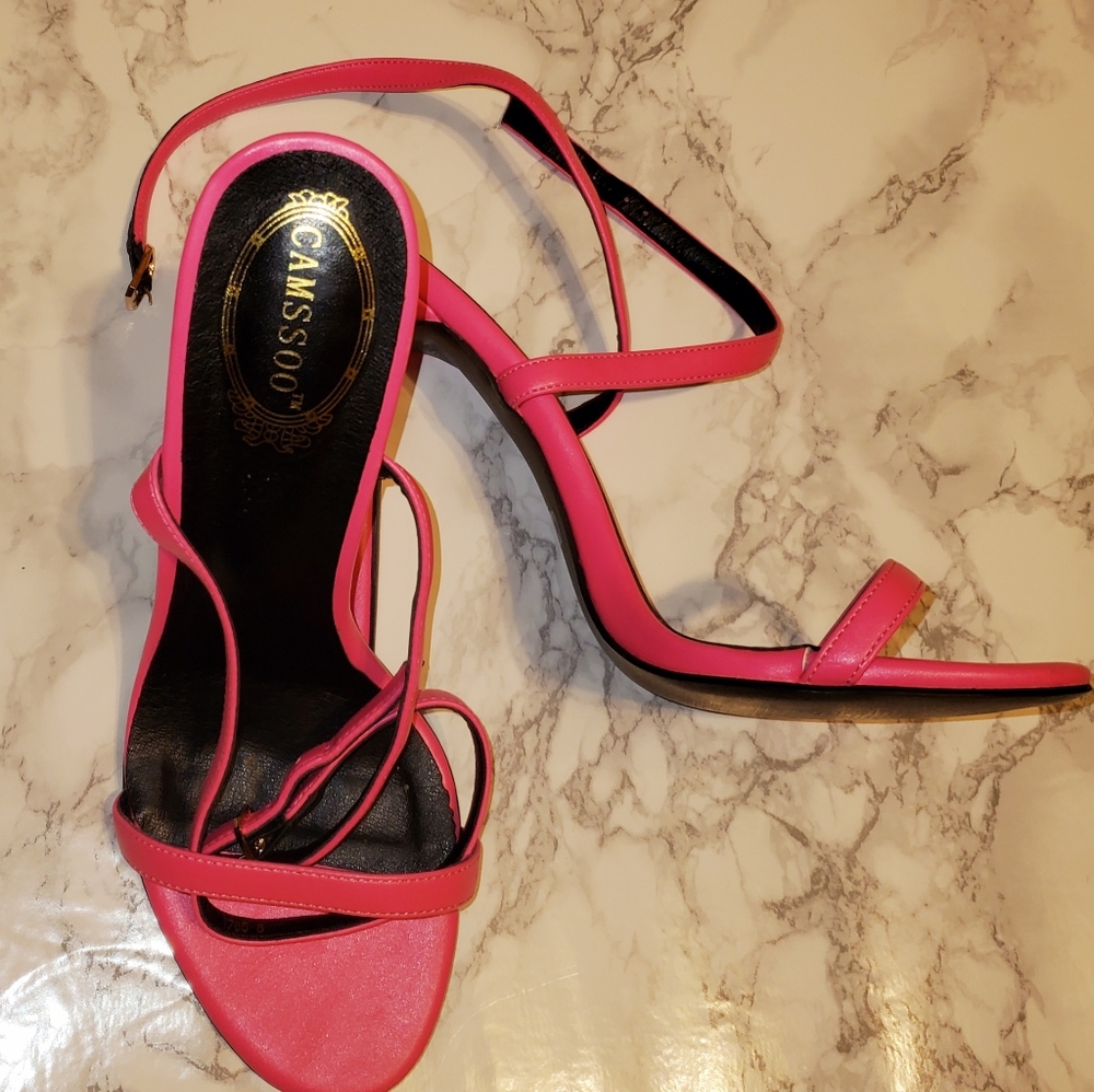 CAMSSOO Heeled Sandals 8 Pink